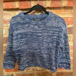 Poof! Blue Marled Crewneck Sweater